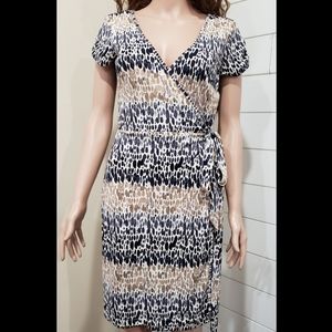 Ann Taylor LOFT Animal Print Wrap Dress - Size XS